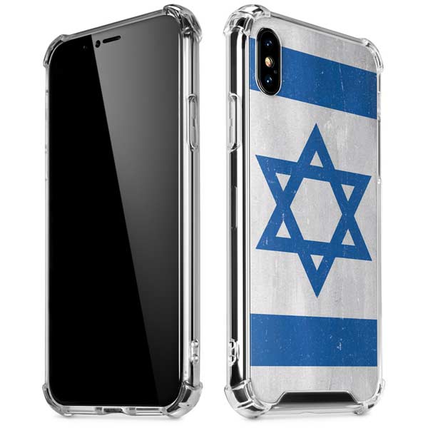 Israel Flag Distressed iPhone X/XS Clear Case