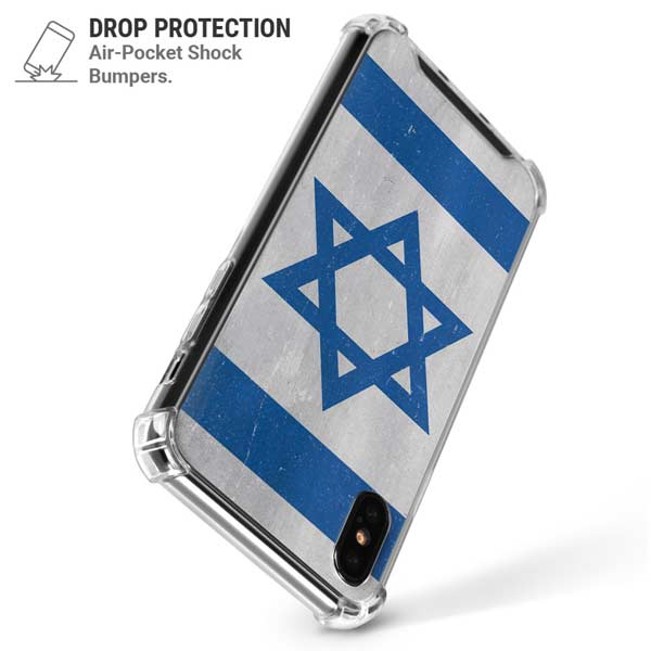 Israel Flag Distressed iPhone X/XS Clear Case