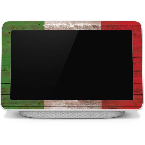 Italian Flag Dark Wood Google Home Hub Skin
