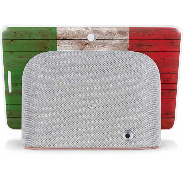 Italian Flag Dark Wood Google Home Hub Skin
