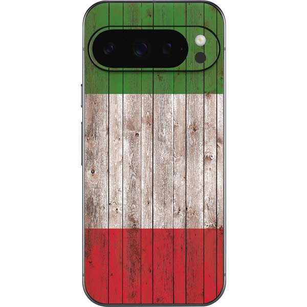 Italian Flag Dark Wood Google Pixel 10 Pro XL Skin