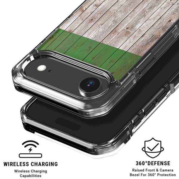Italian Flag Dark Wood iPhone 17 Air Clear Case