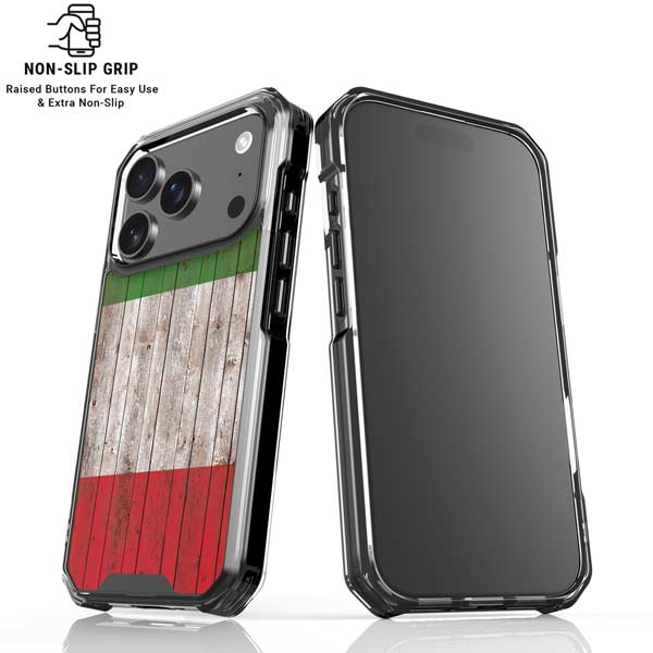 Italian Flag Dark Wood iPhone 17 Pro Max MagSafe Case
