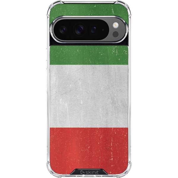 Italy Flag Distressed Google Pixel 10 Pro Clear Case