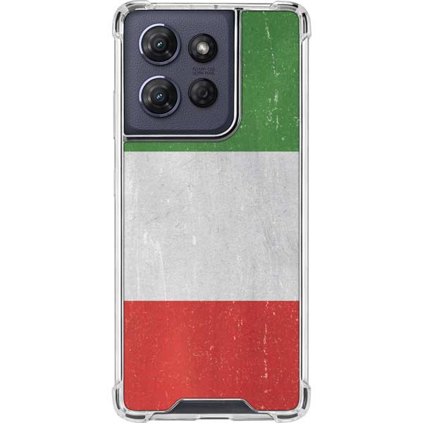 Italy Flag Distressed Moto G Power 5G (2025) Clear Case
