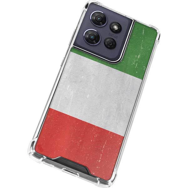 Italy Flag Distressed Moto G Power 5G (2025) Clear Case