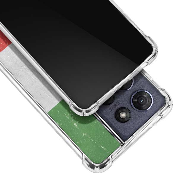Italy Flag Distressed Moto G Power 5G (2025) Clear Case