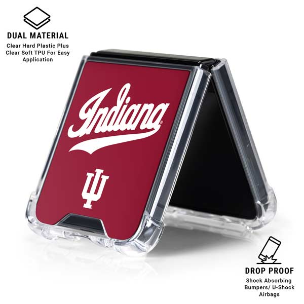 Indiana University IU Hoosiers Galaxy Z Flip7 Clear Case