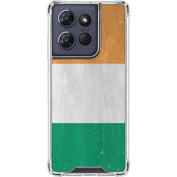 Ivory Coast Flag Distressed Moto G Power 5G (2025) Clear Case