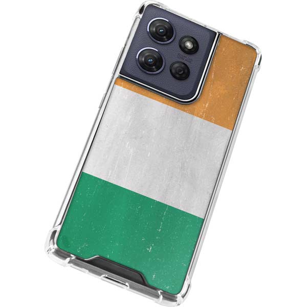 Ivory Coast Flag Distressed Moto G Power 5G (2025) Clear Case
