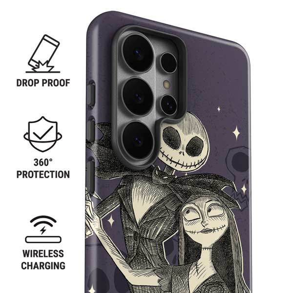 Disney The Nightmare Before Christmas Jack and Sally Art Galaxy S26 Ultra Impact Case