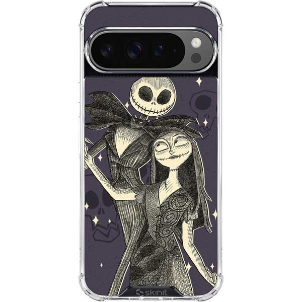 Disney The Nightmare Before Christmas Jack and Sally Art Google Pixel 10 Pro XL Clear Case