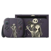 Disney The Nightmare Before Christmas Jack and Sally Art Nintendo Switch 2 (2025) with Joy-Con Skin