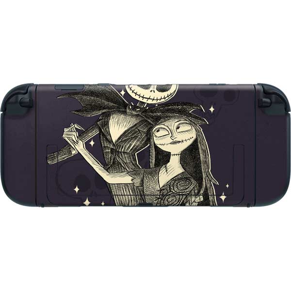 Disney The Nightmare Before Christmas Jack and Sally Art Nintendo Switch 2 (2025) with Joy-Con Skin