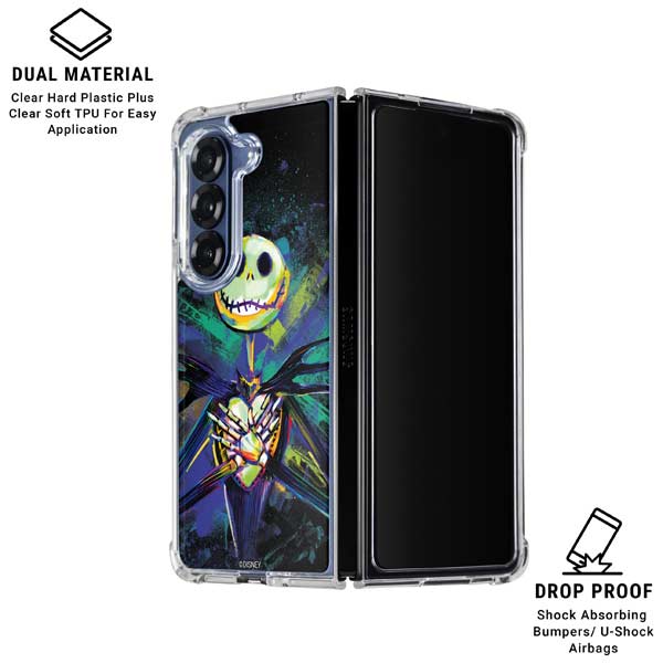 Disney The Nightmare Before Christmas Jack Skellington Art Galaxy Z Fold7 Clear Case
