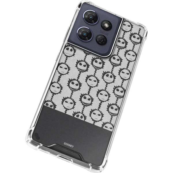 Disney The Nightmare Before Christmas Jack Skellington Face Expressions pattern Moto G Power 5G (2025) Clear Case