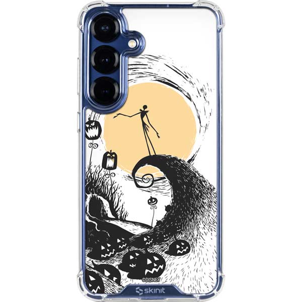 Disney The Nightmare Before Christmas Jack on Spiral Hill Art Galaxy S25 Plus Clear Case