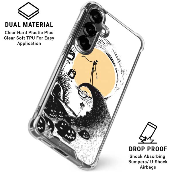 Disney The Nightmare Before Christmas Jack on Spiral Hill Art Galaxy S26 Clear Case