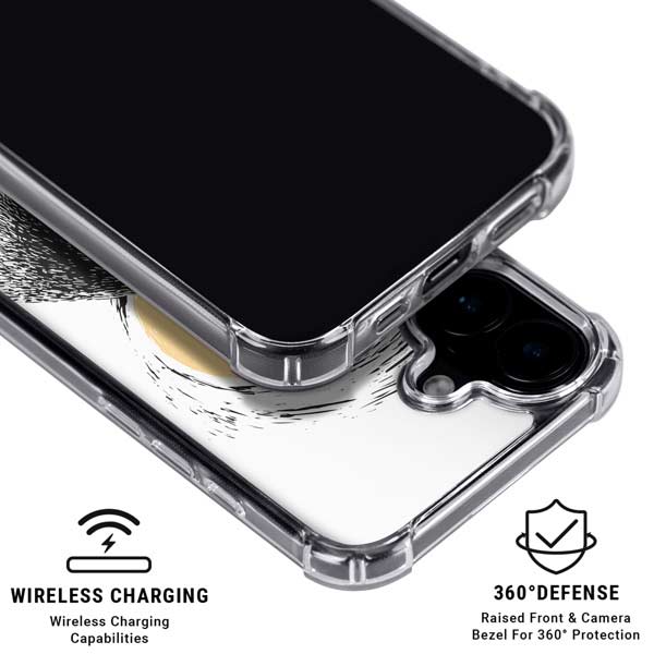 Disney The Nightmare Before Christmas Jack on Spiral Hill Art iPhone 16 Plus Clear Case