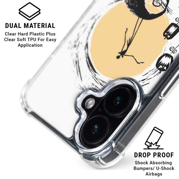 Disney The Nightmare Before Christmas Jack on Spiral Hill Art iPhone 16 Plus Clear Case