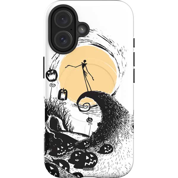 Disney The Nightmare Before Christmas Jack on Spiral Hill Art iPhone 16 Plus Magsafe Impact Case
