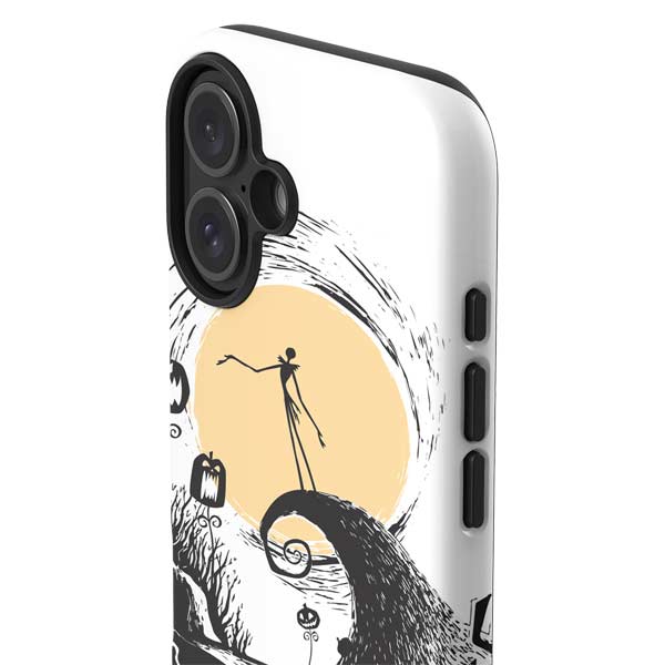 Disney The Nightmare Before Christmas Jack on Spiral Hill Art iPhone 17 Impact Case