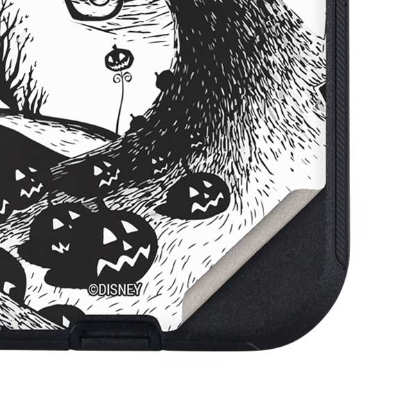 Disney The Nightmare Before Christmas Jack on Spiral Hill Art Otterbox Defender iPhone Skin