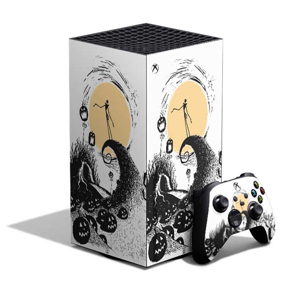 Disney The Nightmare Before Christmas Jack on Spiral Hill Art XBox Series X Digital Edition Bundle Skin