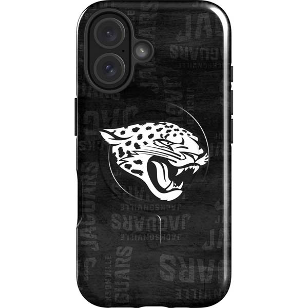 NFL Jacksonville Jaguars Black & White iPhone 16 Plus Magsafe Impact Case