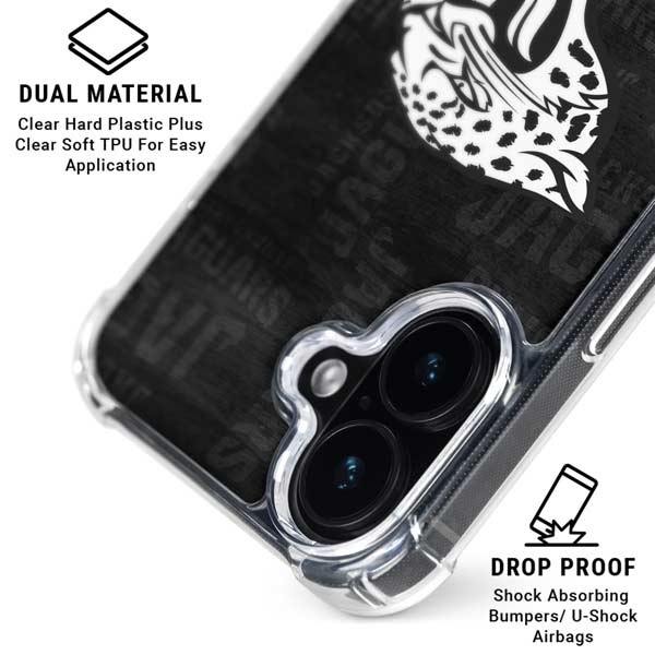 NFL Jacksonville Jaguars Black & White iPhone 17 Clear Case