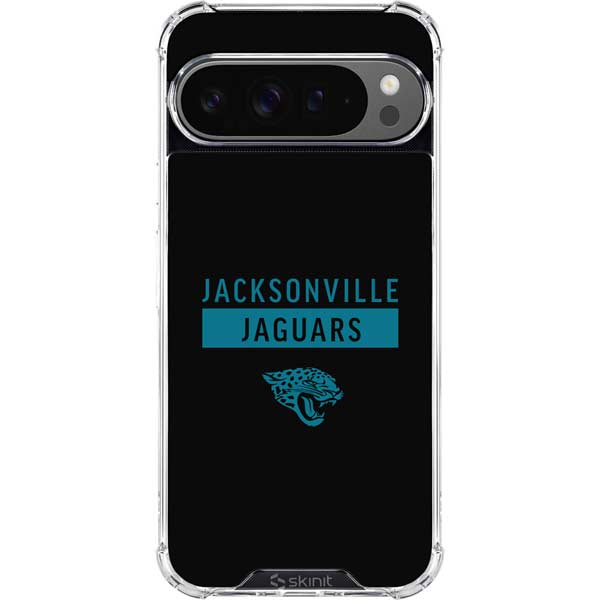 NFL Jacksonville Jaguars Black Performance Series Google Pixel 10 Pro Clear Case