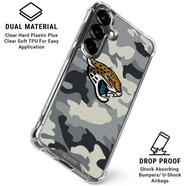NFL Jacksonville Jaguars Camo Galaxy S26 Clear Case