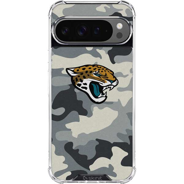 NFL Jacksonville Jaguars Camo Google Pixel 10 Pro Clear Case