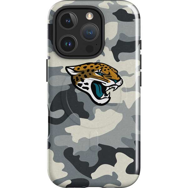 NFL Jacksonville Jaguars Camo iPhone 16 Pro Magsafe Impact Case