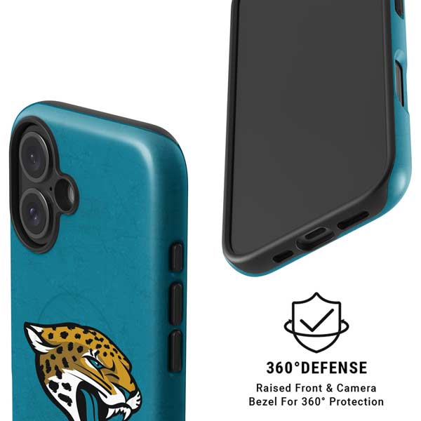 NFL Jacksonville Jaguars Distressed iPhone 16 Plus Magsafe Impact Case