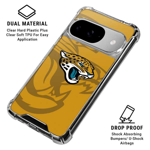 NFL Jacksonville Jaguars Double Vision Google Pixel 10 Clear Case