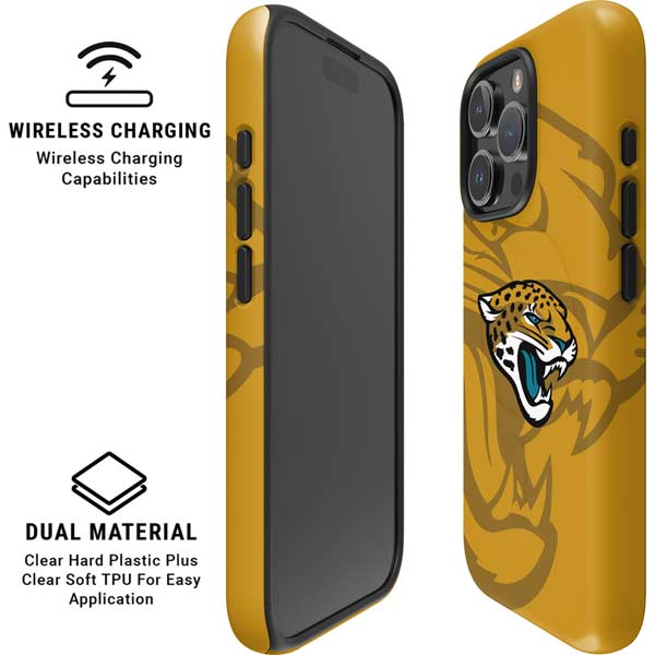 NFL Jacksonville Jaguars Double Vision iPhone 16 Pro Magsafe Impact Case