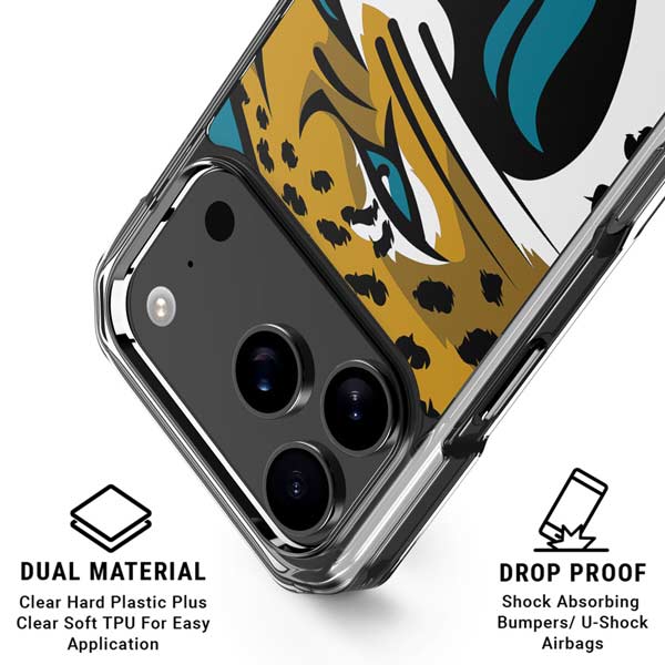NFL Jacksonville Jaguars Large Logo iPhone 17 Pro Clear Case