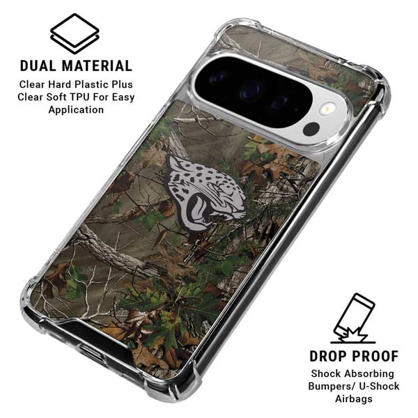 NFL Jacksonville Jaguars Realtree Xtra Green Camo Google Pixel 10 Pro Clear Case