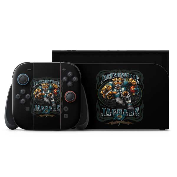 Liquid Blue NFL Jacksonville Jaguars Running Back Nintendo Switch 2 (2025) with Joy-Con Skin