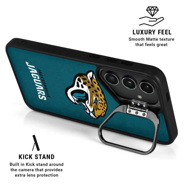NFL Jacksonville Jaguars Teal Distressed Galaxy S26 Kickstand Case