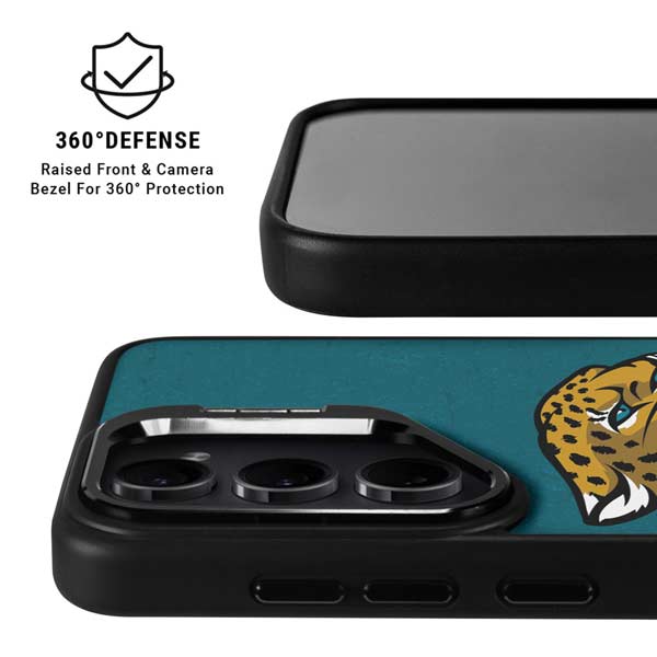NFL Jacksonville Jaguars Teal Distressed Galaxy S26 Kickstand Case
