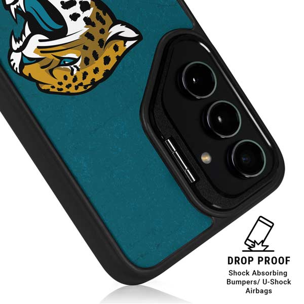 NFL Jacksonville Jaguars Teal Distressed Galaxy S26 Kickstand Case