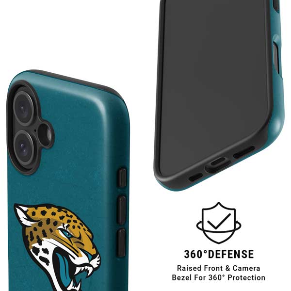 NFL Jacksonville Jaguars Teal Distressed iPhone 16 Magsafe Impact Case