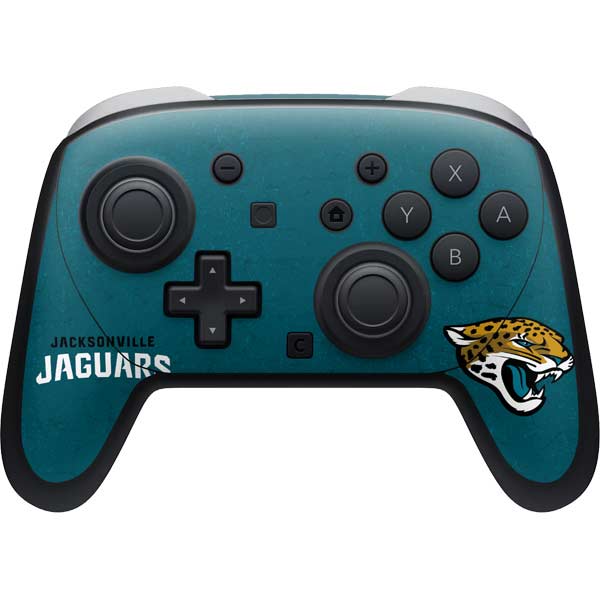 NFL Jacksonville Jaguars Teal Distressed Nintendo Switch 2 (2025) Pro Controller Skin