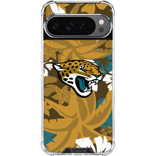 NFL Jacksonville Jaguars Tropical Print Google Pixel 10 Pro Clear Case