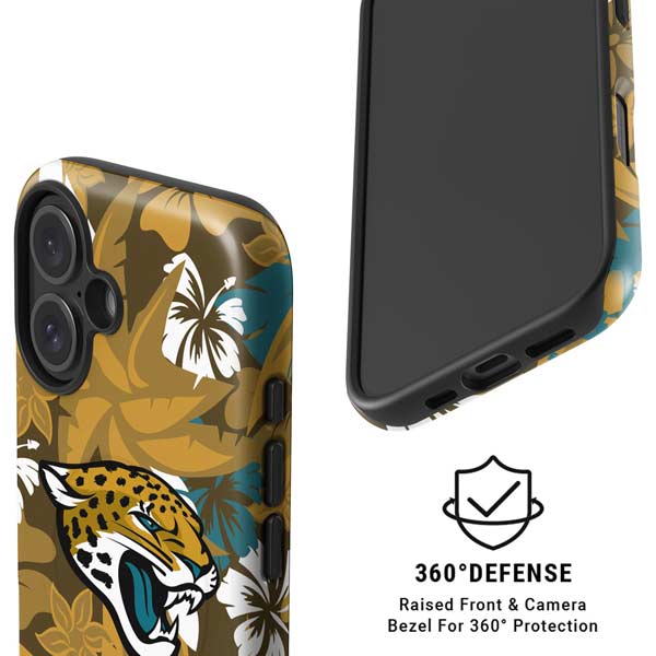 NFL Jacksonville Jaguars Tropical Print iPhone 16 Magsafe Impact Case