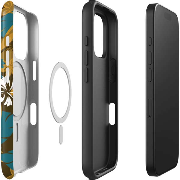 NFL Jacksonville Jaguars Tropical Print iPhone 16 Pro Max Magsafe Impact Case