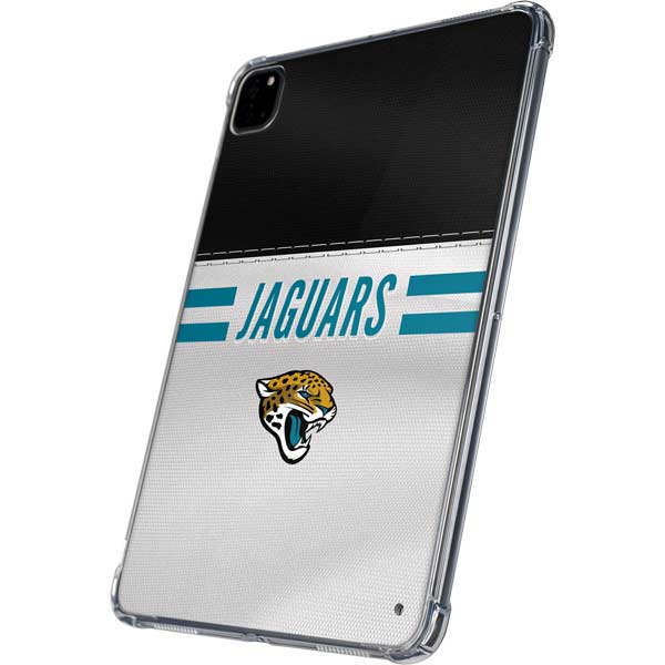 NFL Jacksonville Jaguars White Striped iPad Pro 11in (2024) Clear Case