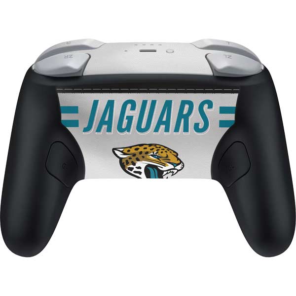 NFL Jacksonville Jaguars White Striped Nintendo Switch 2 (2025) Pro Controller Skin